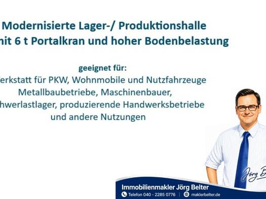 Halle/Industriefläche zur Miete 4.000 € 450 m² Lagerfläche Harksheide Norderstedt 22844