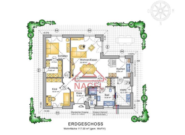 Bungalow zum Kauf provisionsfrei 310.000 € 4 Zimmer 117 m² Neubaugebiet Flintbek 24220