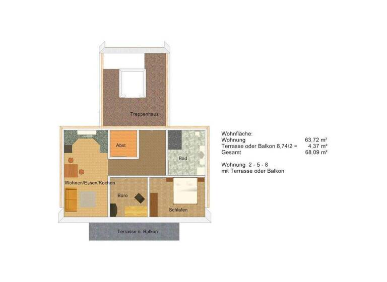Wohnung zum Kauf 309.810 € 3 Zimmer 68,1 m² 2. Geschoss Krumbach 86381