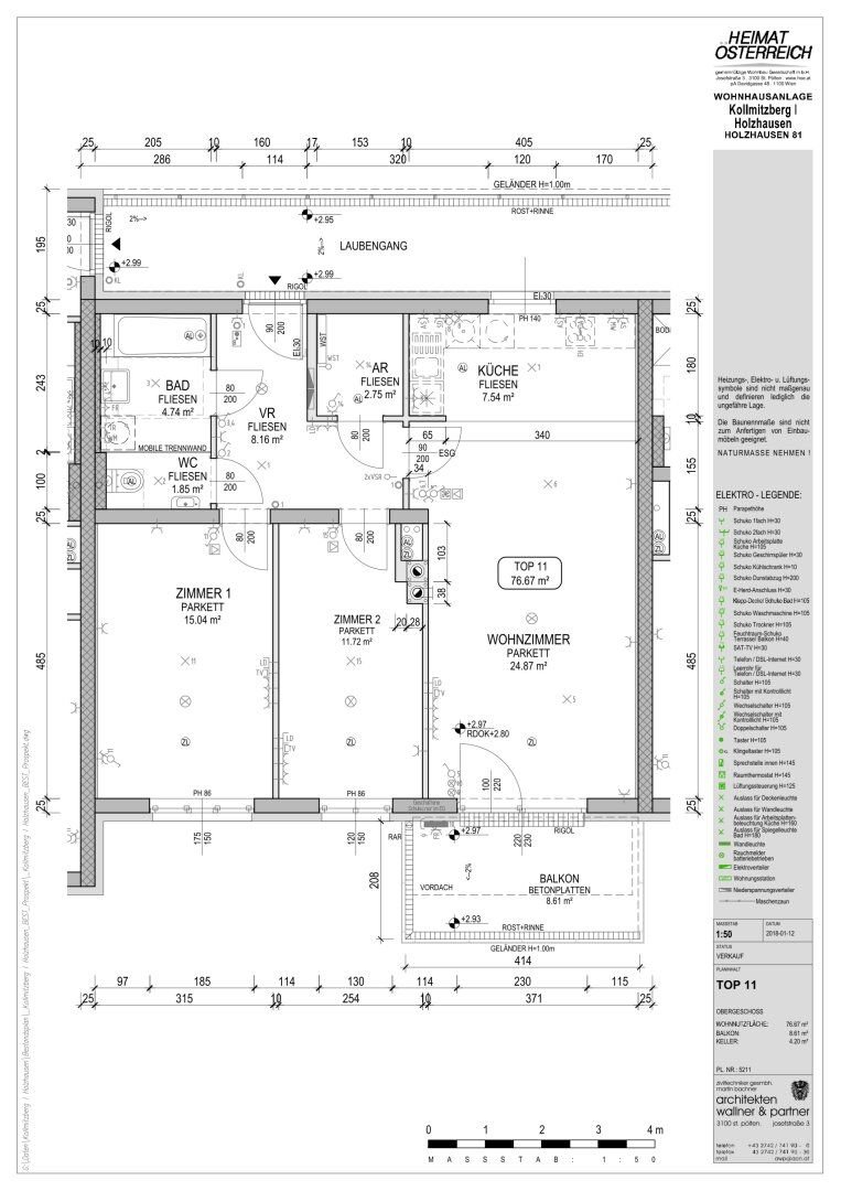 Wohnung zur Miete 821 € 3 Zimmer 76,7 m²<br/>Wohnfläche Holzhausen Ardagger 3321