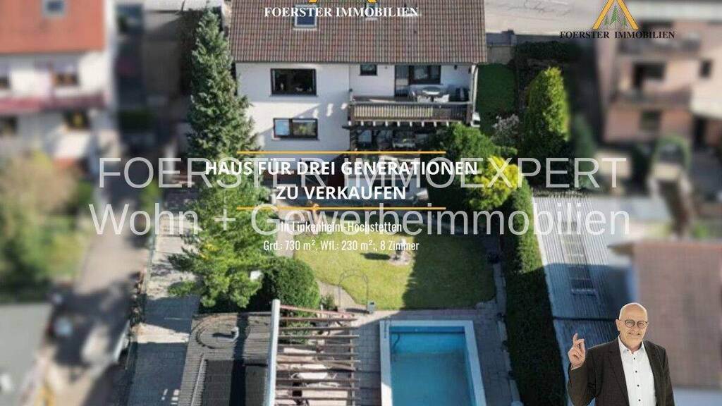 Mehrfamilienhaus zum Kauf 595.000 € 8 Zimmer 229 m² 730 m² Grundstück Linkenheim Linkenheim-Hochstetten 76351