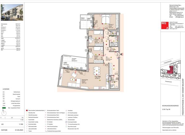 Wohnung zum Kauf - Erstbezug 631.252 € 4 Zimmer 122,6 m² 2. Geschoss frei ab sofort Wiener Neudorf 2351