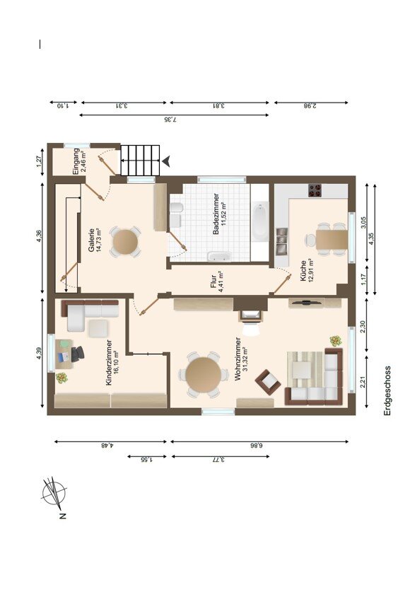 Einfamilienhaus zum Kauf 299.000 € 7 Zimmer 158 m²<br/>Wohnfläche 636 m²<br/>Grundstück Burgstall Burgstall 39517