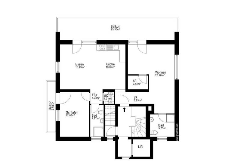 Wohnung zum Kauf - Erstbezug provisionsfrei 688.000 € 3 Zimmer 85,7 m² 2. Geschoss Großgmain 5084