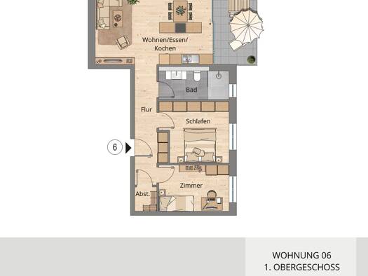 Wohnung zum Kauf - Neubau provisionsfrei 319.900 € 3 Zimmer 75,3 m² 1. Geschoss Rothenburger Str. 23 Creglingen 97993
