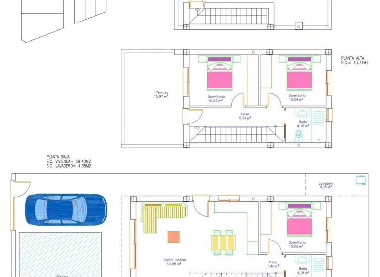 Villa zum Kauf provisionsfrei 345.000 € 4 Zimmer 107 m² 129 m² Grundstück Calle Pablo Gargallo San Pedro del Pinatar 30740