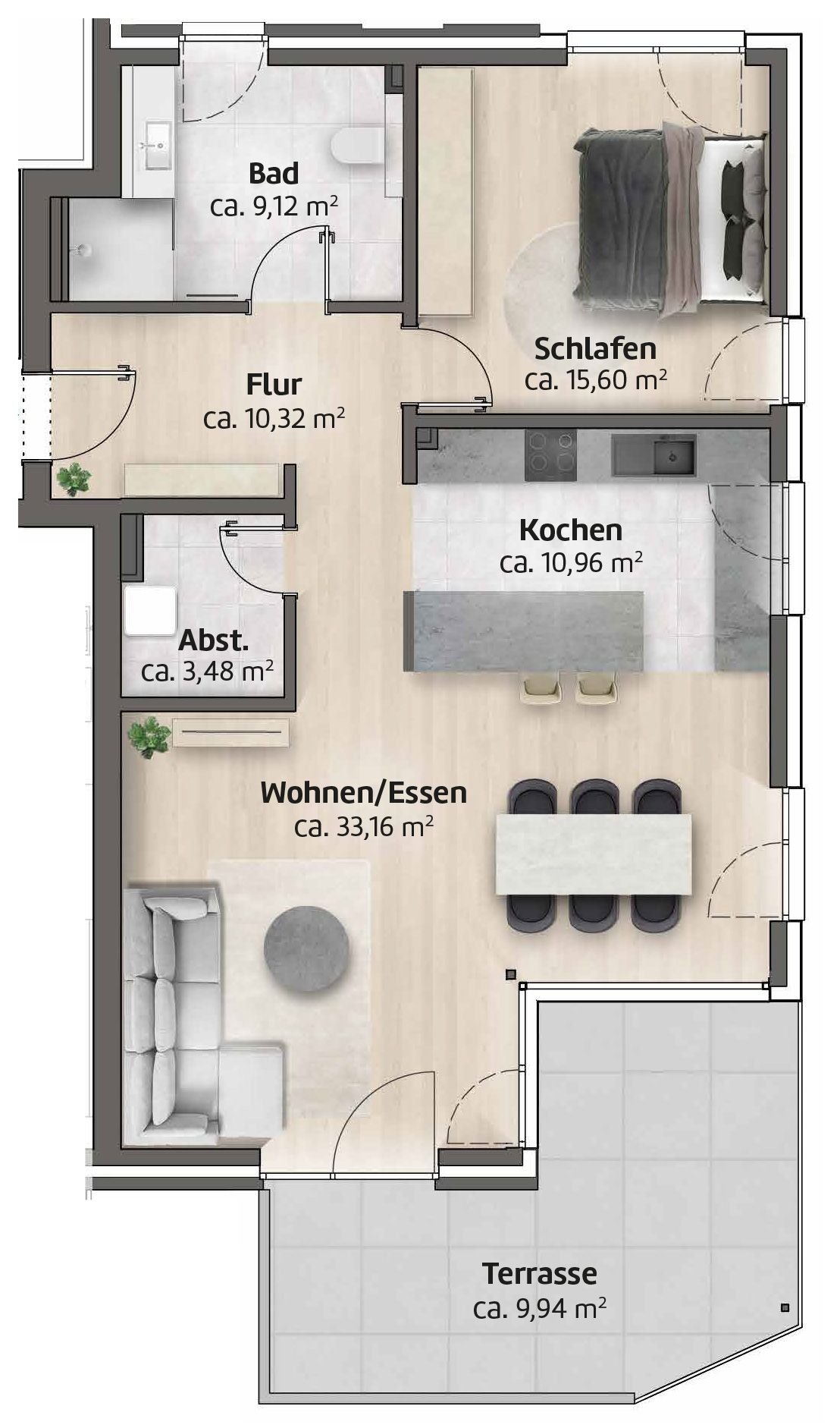 Wohnung zum Kauf provisionsfrei 498.000 € 2 Zimmer 92,6 m²<br/>Wohnfläche EG<br/>Geschoss Sandwigstraße 4 Glücksburg Glücksburg 24960