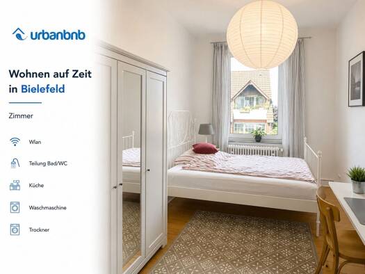 Studio zur Miete auf Zeit 450 € 1 Zimmer 18 m² frei ab 31.08.2026 Stapenhorststrasse 0 Innenstadt Bielefeld - Mitte 33615
