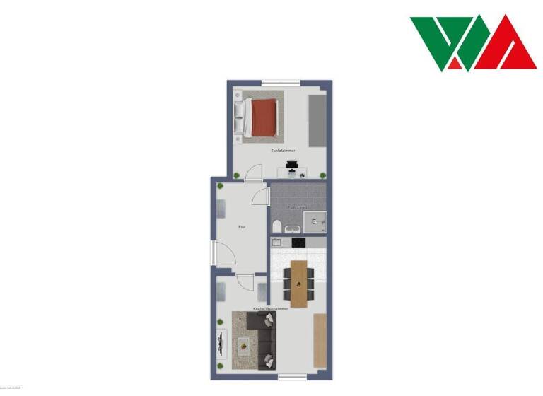 Wohnung zur Miete 300 € 2 Zimmer 40 m² EG Am Stadtblick 19 Neustädter Feld Magdeburg 39128