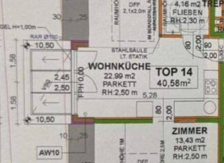 Wohnung zur Miete - Erstbezug 980 € 2 Zimmer 40,6 m² 4. Geschoss Feldkellergasse 16 Wien 1130