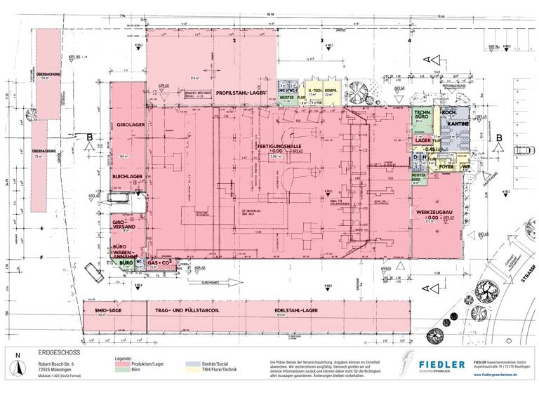 Produktionshalle zum Kauf provisionsfrei 4.955 m² Lagerfläche Robert-Bosch-Str. 6 Münsingen 72525