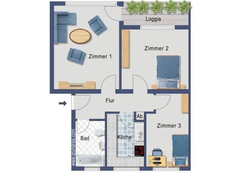 Wohnung zum Kauf provisionsfrei 219.000 € 3 Zimmer 65,7 m² 2. Geschoss Im Weiler 11 Duisdorf Bonn 53123