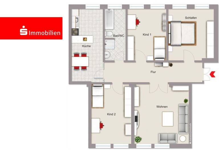 Wohnung zur Miete 665 € 4 Zimmer 100 m² frei ab 01.06.2026 Sondershausen 99706