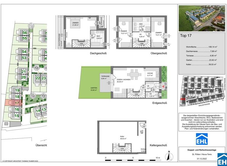 Reihenmittelhaus zum Kauf - Erstbezug 449.900 € 4 Zimmer 106,1 m² Waldstraße St. Pölten 3100