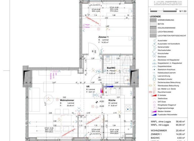 Wohnung zur Miete 456 € 2 Zimmer 58,5 m² Maximilianstraße 74 St. Pölten 3100