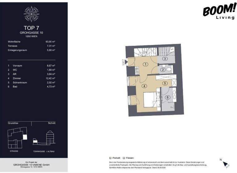 Maisonette zum Kauf - Erstbezug 640.000 € 2 Zimmer 62,9 m² Wien 1050