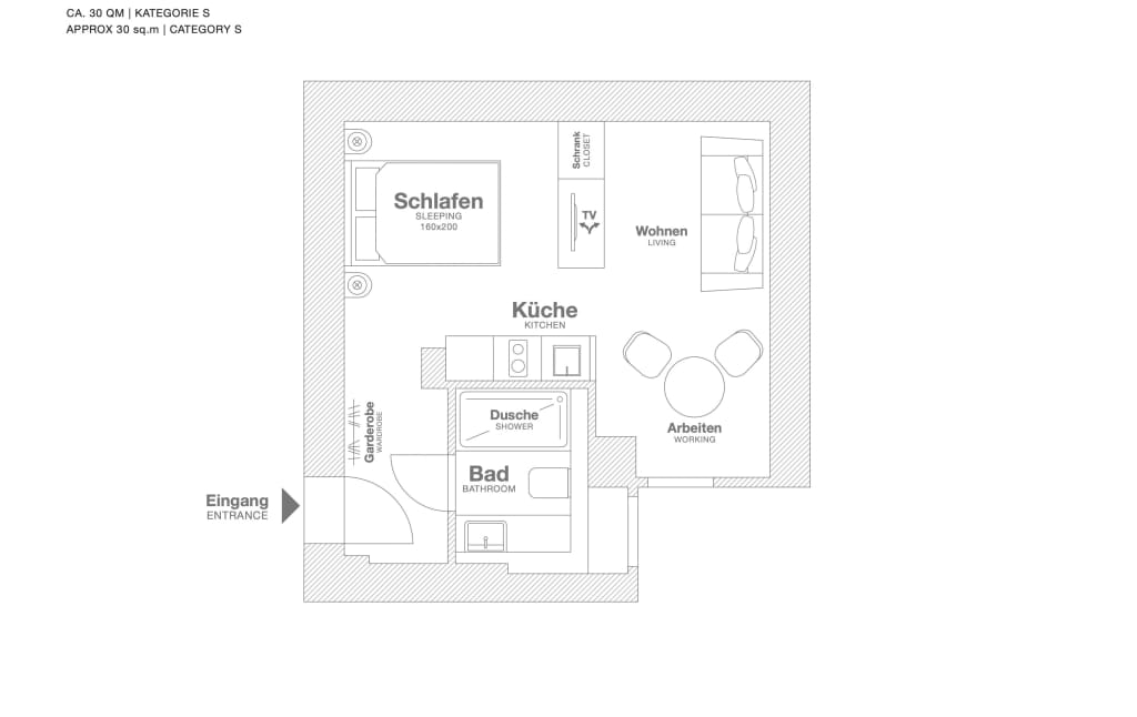 Wohnung zur Miete Wohnen auf Zeit 2.096 € 1 Zimmer 28 m²<br/>Wohnfläche 15.12.2024<br/>Verfügbarkeit Pankstraße Gesundbrunnen Berlin 13357