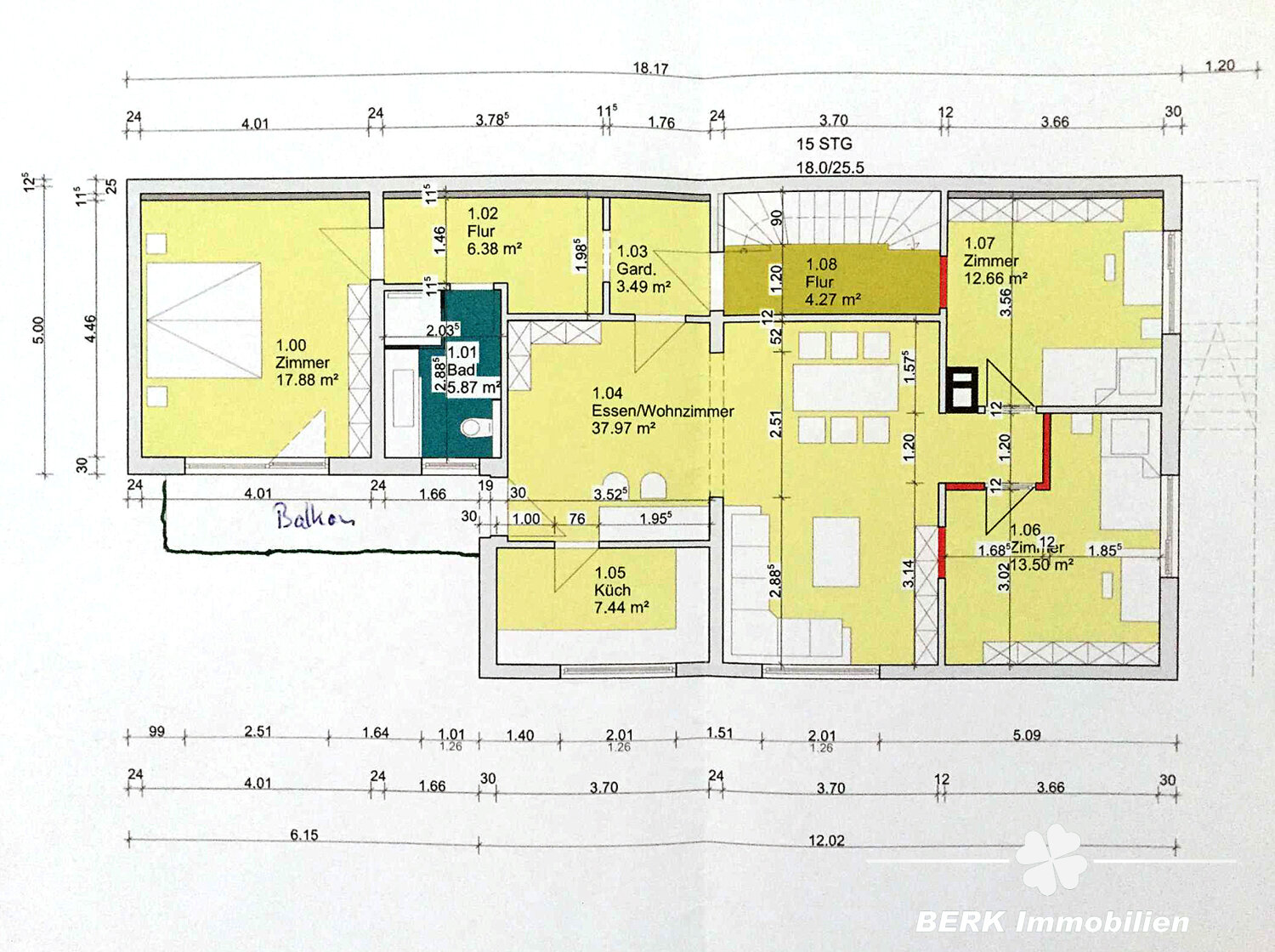 Wohnung zur Miete 1.180 € 4 Zimmer 107,5 m²<br/>Wohnfläche 1.<br/>Geschoss ab sofort<br/>Verfügbarkeit Stockstadt am Main 63811