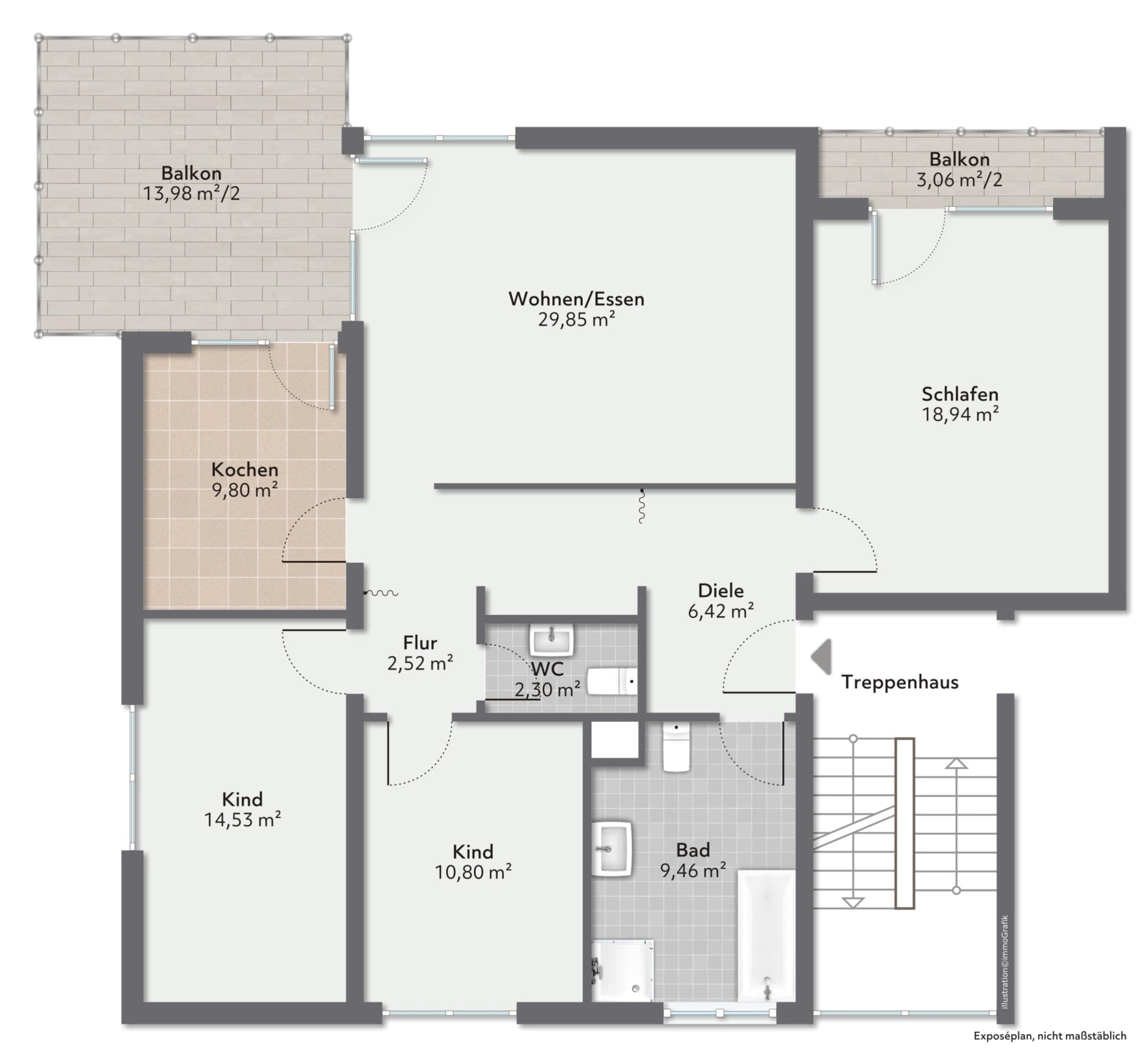 Wohnung zum Kauf 295.000 € 4 Zimmer 111 m²<br/>Wohnfläche Brühl 68782