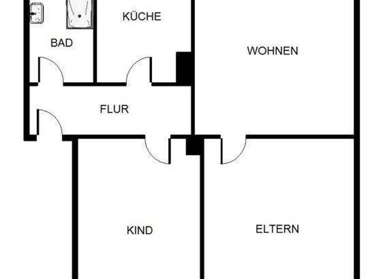 Wohnung zur Miete 580 € 3 Zimmer 59,2 m² frei ab 11.04.2026 Dellmannsweg 59 Überruhr-Hinsel Essen 45277