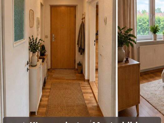 Wohnung zur Miete 360 € 3 Zimmer 58 m² 1. Geschoss frei ab sofort Kirchgasse 185 b Kutzleben Kutzleben 99955