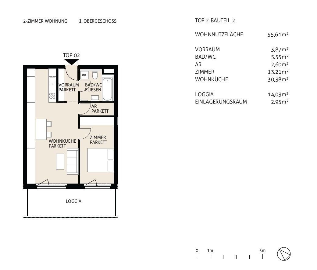 Wohnung zum Kauf 346.000 € 2 Zimmer 55,6 m²<br/>Wohnfläche 1.<br/>Geschoss Ortsstraße 156 Vösendorf 2331