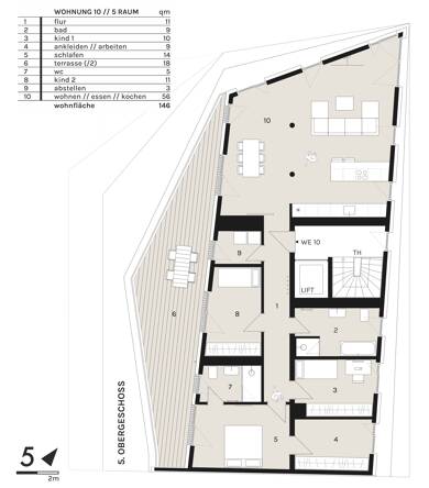 Wohnung zur Miete - Neubau 2.300 € 5 Zimmer 146 m² Dachgeschoss, 5. Geschoss Emil Eichhorn Straße Giebichenstein Halle (Saale) 06114