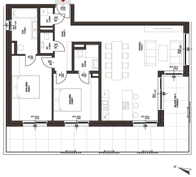 Wohnung zum Kauf 1.016.070 € 3 Zimmer 92,4 m²<br/>Wohnfläche 2.<br/>Geschoss Gmunden 4810