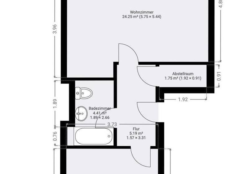 Wohnung zur Miete 320 € 2 Zimmer 51 m² 2. Geschoss Mühlgasse 22 Crimmitschau 08451