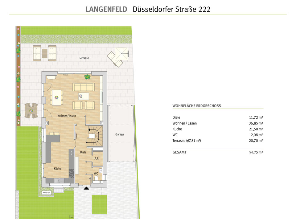 Einfamilienhaus zum Kauf 1.150.000 € 4,5 Zimmer 154 m²<br/>Wohnfläche 686 m²<br/>Grundstück Düsseldorfer Str. 222 Langenfeld - Mitte Langenfeld 40764