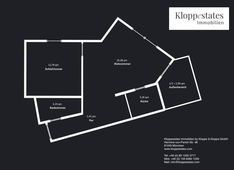 Terrassenwohnung zum Kauf als Kapitalanlage geeignet 519.000 € 2 Zimmer 47 m² Maxvorstadt München 80335