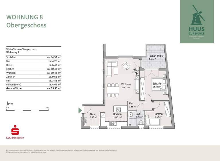 Wohnung zum Kauf 489.000 € 3 Zimmer 79,5 m² 1. Geschoss Stommeln Pulheim 50259