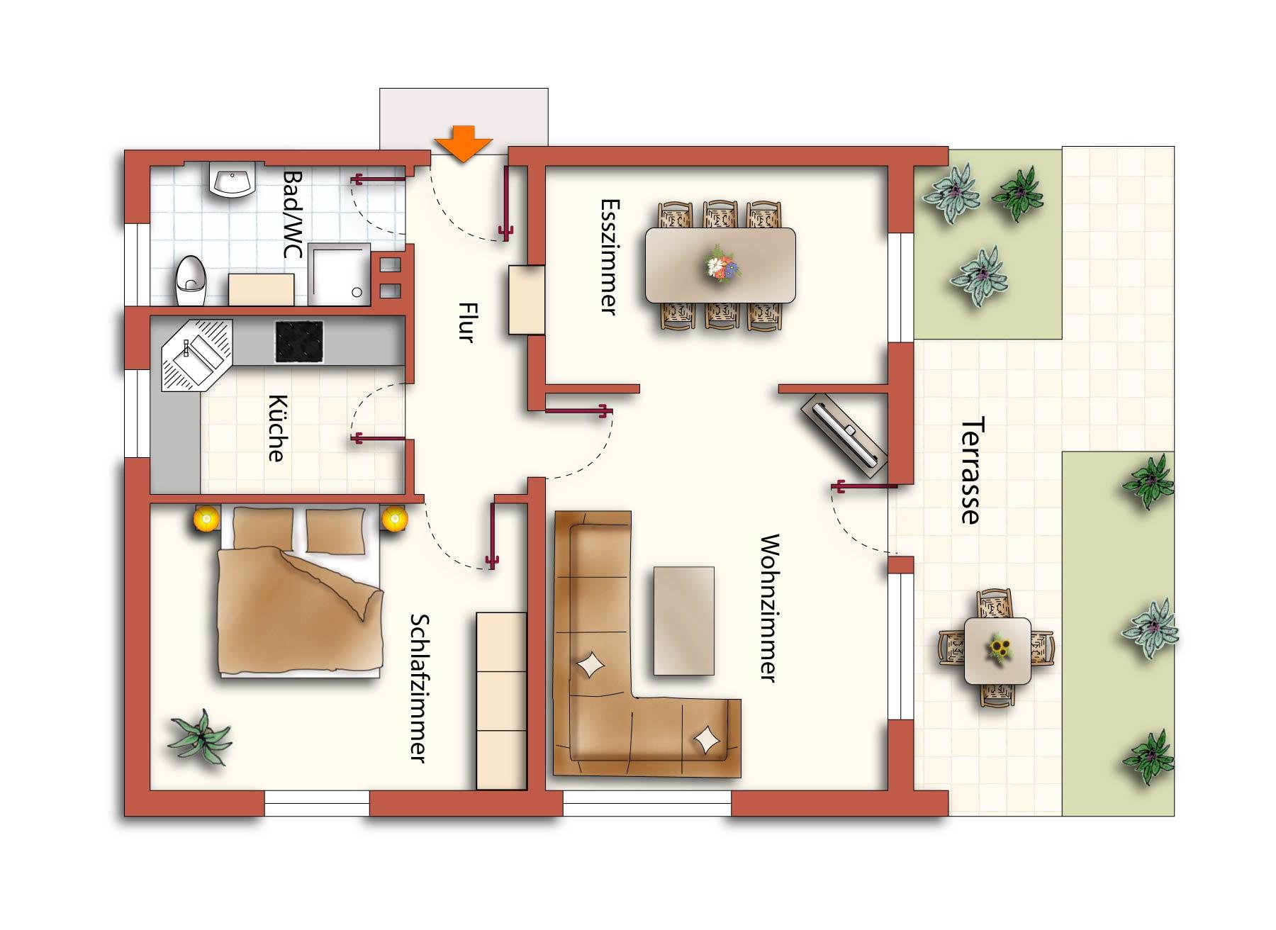 Wohnung zum Kauf 254.000 € 2,5 Zimmer 70 m²<br/>Wohnfläche EG<br/>Geschoss Steißlingen 78256