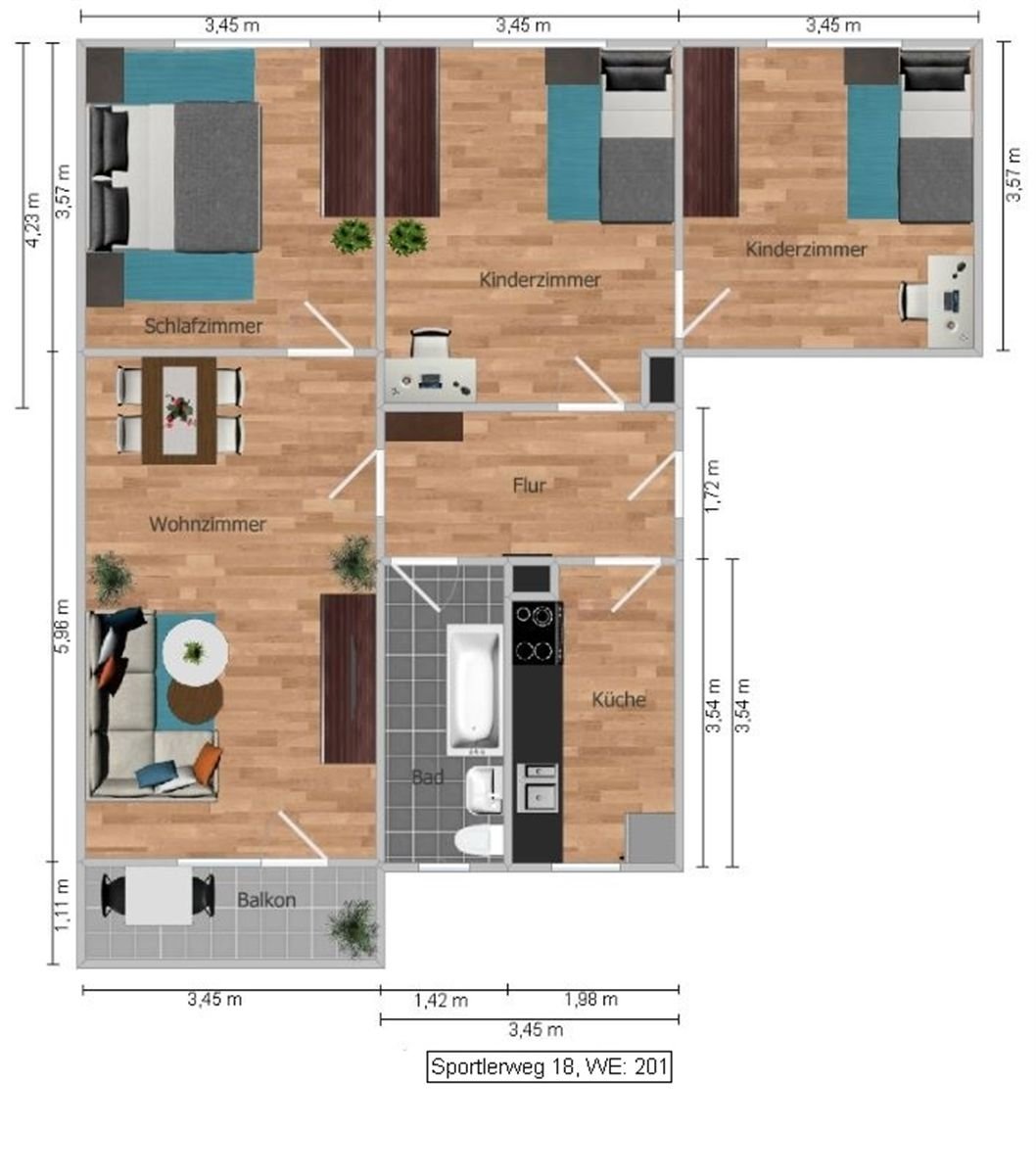 Studio zur Miete 445 € 4 Zimmer 75,2 m²<br/>Wohnfläche 1.<br/>Geschoss Sportlerweg 18 Welzow Welzow 03119