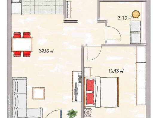 Wohnung zur Miete - Erstbezug 1.013 € 2 Zimmer 81,1 m² Rorup Dülmen 48249