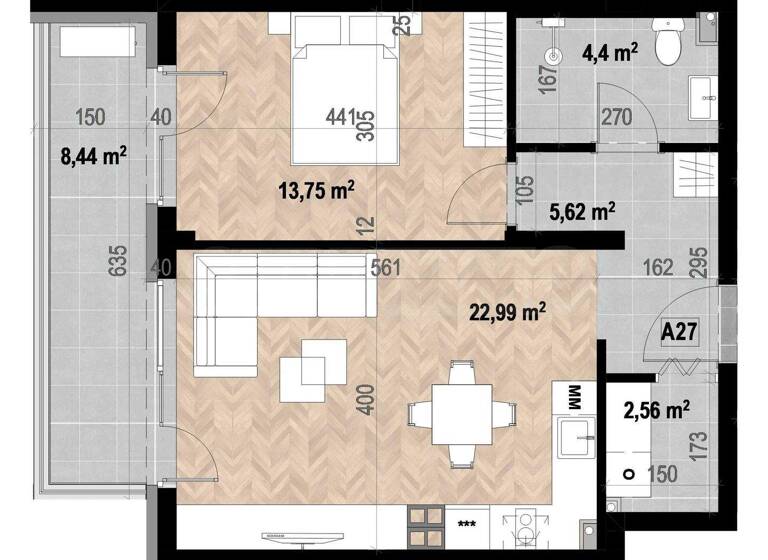 Studio zum Kauf 205.000 € 2 Zimmer 76 m² Sofia