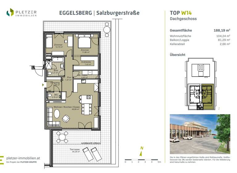 Wohnung zum Kauf - Erstbezug provisionsfrei 3 Zimmer 104,2 m² Eggelsberg 5142
