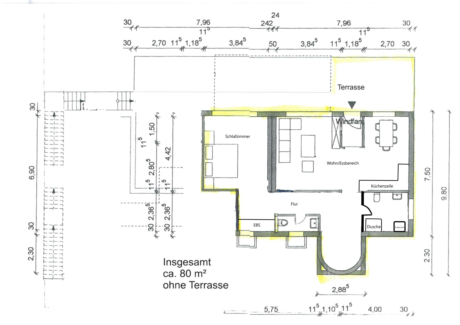 Wohnung zur Miete 1.200 € 2 Zimmer 80 m²<br/>Wohnfläche EG<br/>Geschoss 01.02.2025<br/>Verfügbarkeit Kernaltstadt Heidelberg 69117