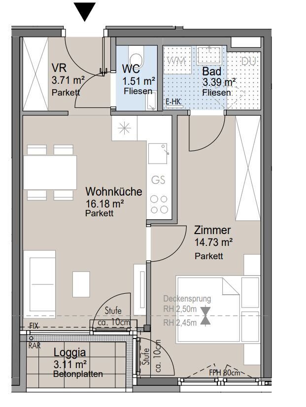 Wohnung zum Kauf provisionsfrei 314.700 € 2 Zimmer 39,5 m²<br/>Wohnfläche 01.01.2026<br/>Verfügbarkeit Wien,Hietzing 1130