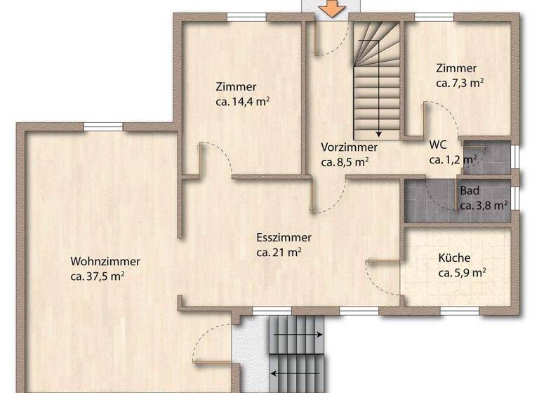 Einfamilienhaus zum Kauf 565.000 € 8 Zimmer 184 m² 1.104 m² Grundstück Feldkirchen bei Graz 8073