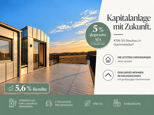 Wohnung zum Kauf - Erstbezug provisionsfrei 277.000 € 2 Zimmer 58,2 m² Gammelsdorf Gammelsdorf 85408