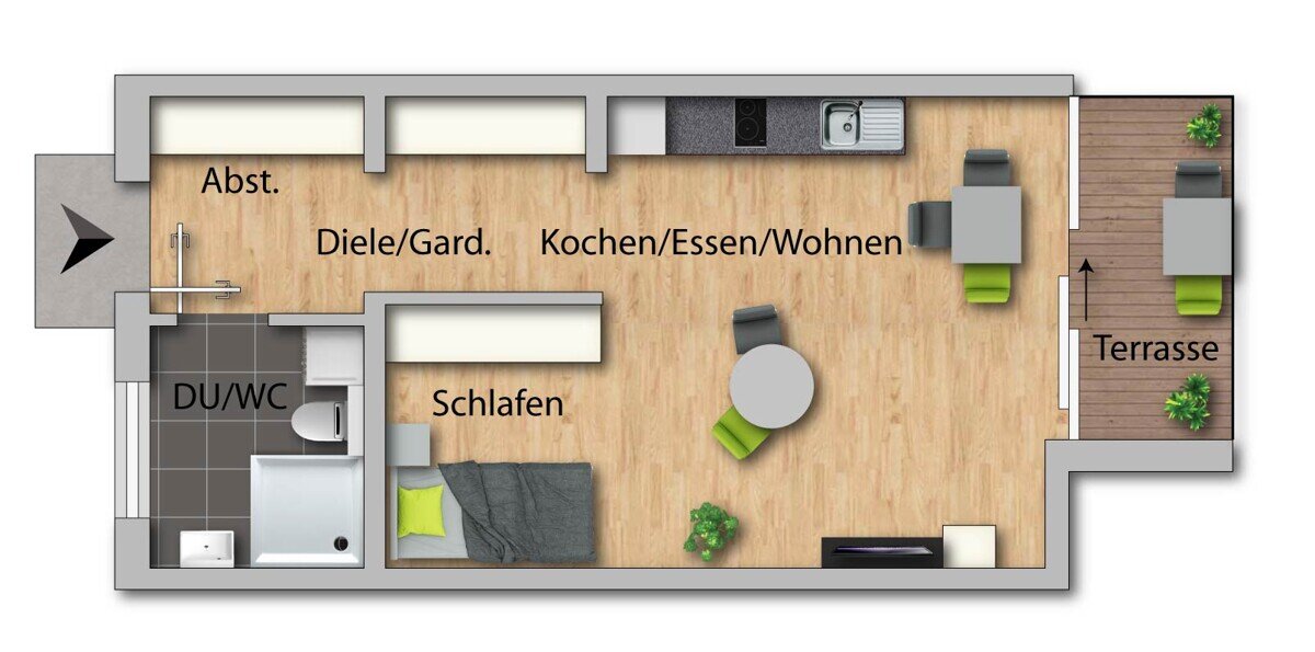 Wohnung zum Kauf 186.000 € 1,5 Zimmer 46 m²<br/>Wohnfläche 1.<br/>Geschoss 01.01.2025<br/>Verfügbarkeit Thüngenstraße 19 Philippsburg Philippsburg 76661