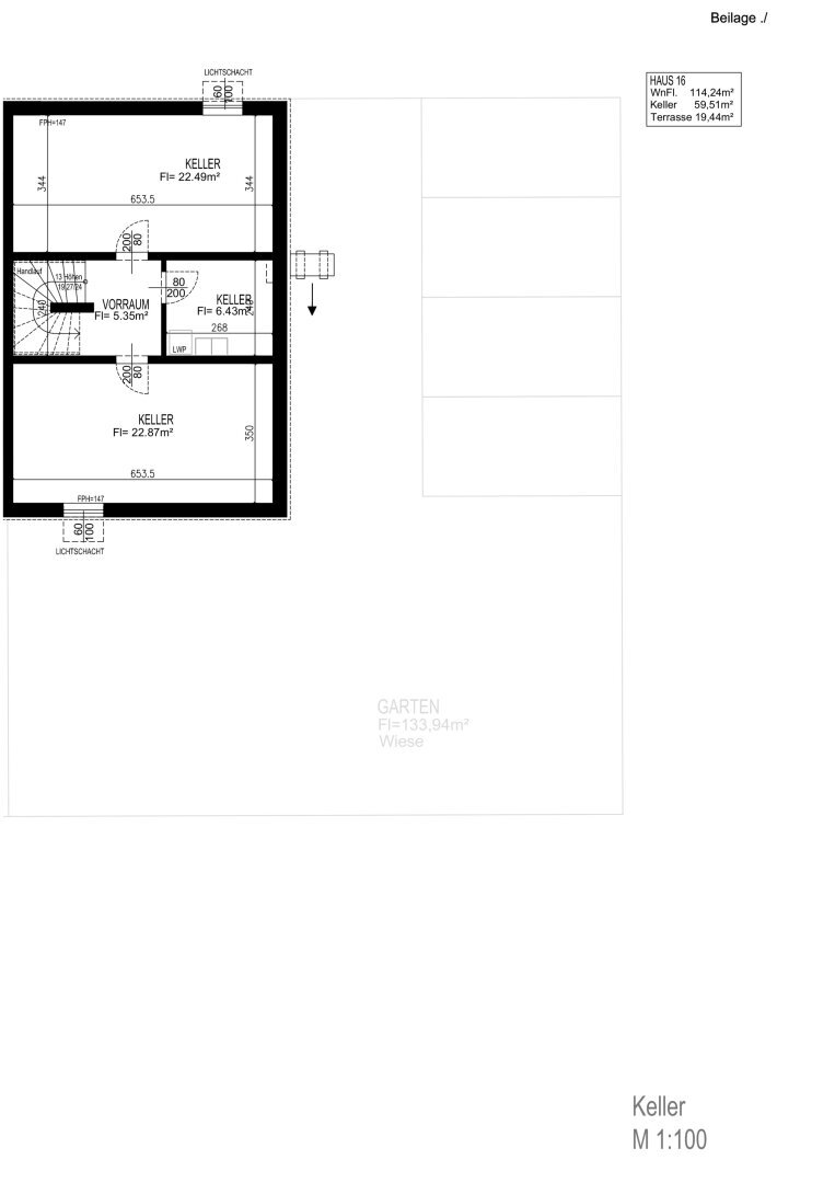 Doppelhaushälfte zum Kauf provisionsfrei 498.234 € 4 Zimmer 114,2 m²<br/>Wohnfläche Mühlbachgasse 18 Traiskirchen 2514