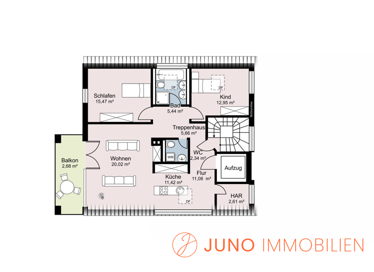 Wohnung zum Kauf 730.000 € 3 Zimmer 98 m² Zeißbogen 83 Bredeney Essen 45133