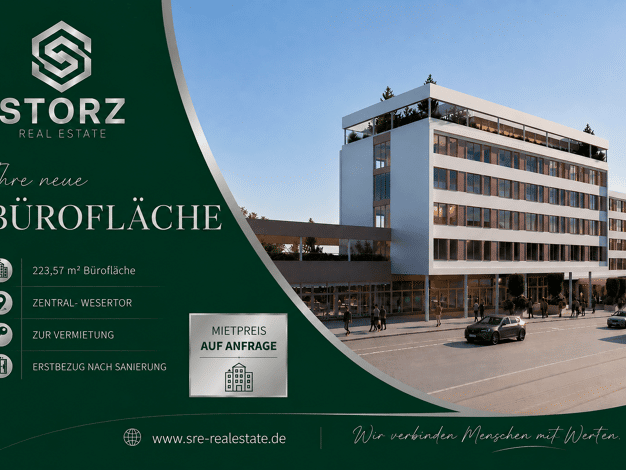 Büro zur Miete provisionsfrei 223,6 m² Bürofläche Wesertor Wesertor 34117
