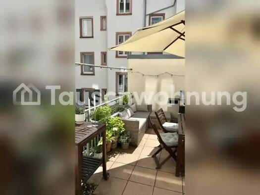 Terrassenwohnung zur Miete Tauschwohnung 1.200 € 2,5 Zimmer 80 m² 1. Geschoss Nordend-Ost Frankfurt am Main 60385