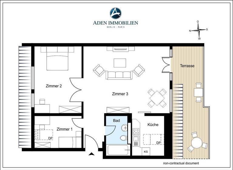 Wohnung zum Kauf 384.900 € 2,5 Zimmer 69,7 m² 4. Geschoss Trützschlerstr. 14 Johannisthal Berlin 12487