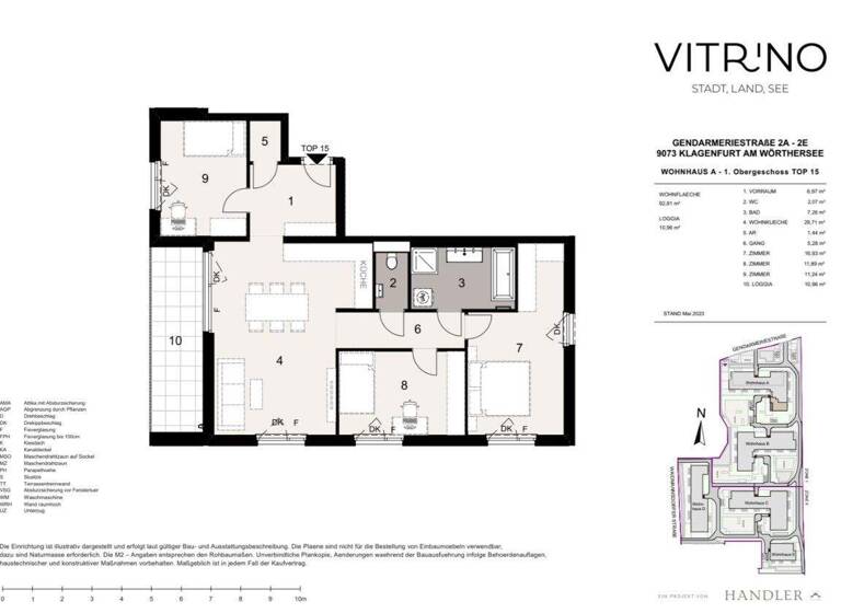 Wohnung zur Miete - Erstbezug 1.377 € 4 Zimmer 92,8 m² St. Peter Klagenfurt,13.Bez.:Viktring 9020