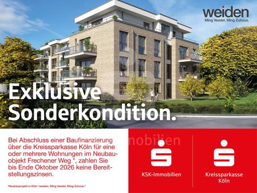 Wohnung zum Kauf - Neubau 379.900 € 2 Zimmer 52,4 m² 2. Geschoss Köln 50859