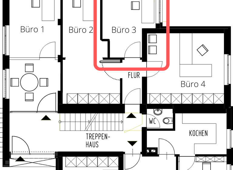 Bürofläche zur Miete provisionsfrei 400 € 15 m² Bürofläche Reitzensteinstraße Schepersfeld Wesel 46485
